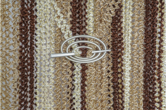 Штори-нитки веселка спіраль з люрексом SNC-9406