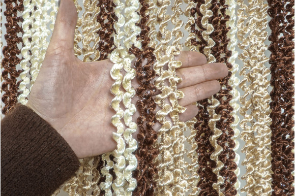 Штори-нитки веселка спіраль з люрексом SNC-9406