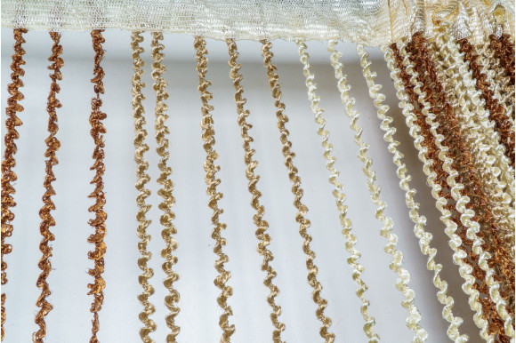 Штори-нитки веселка спіраль з люрексом SNC-9408