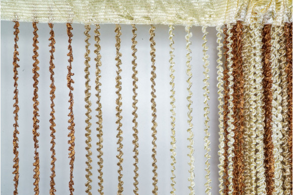 Штори-нитки веселка спіраль з люрексом SNC-9408