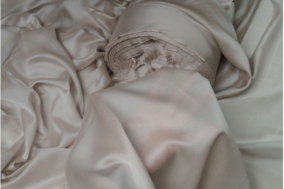 Тюль вуаль шовк Steffani TSV-9417 світлий тауп