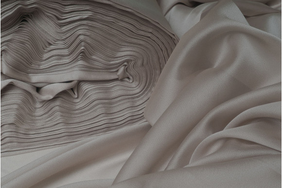 Тюль вуаль шовк Steffani TSV-9417 світлий тауп