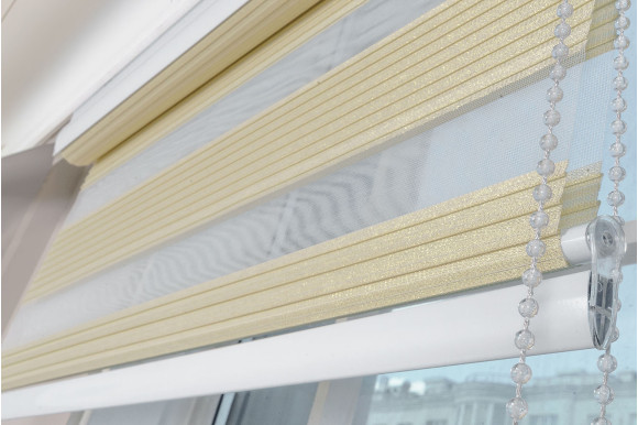 Рулонные шторы День-Ночь RSH-9438 0,8м*1,5м светло-золотистый