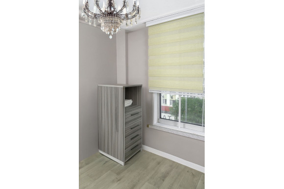 Рулонные шторы День-Ночь RSH-9438 0,8м*1,5м светло-золотистый