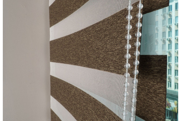 Рулонные шторы День-Ночь RSH-9439 0,8м*1,5м коричневый