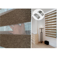 Рулонные шторы День-Ночь RSH-9439 0,8м*1,5м коричневый