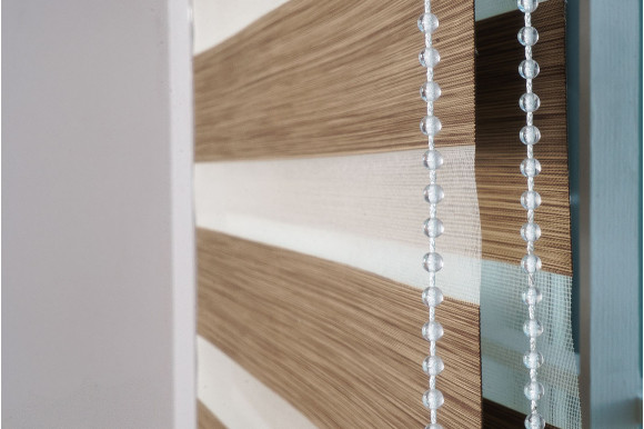 Рулонные шторы День-Ночь RSH-9440 0,8м*1,5м светло-коричневый