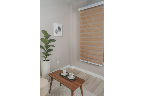 Рулонные шторы День-Ночь RSH-9441 0,8м*1,5м карамельный