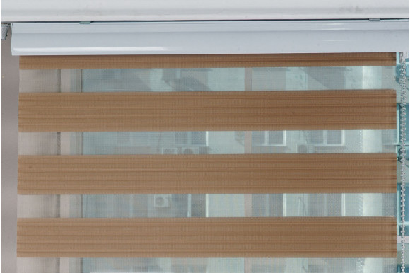 Рулонные шторы День-Ночь RSH-9441 0,8м*1,5м карамельный