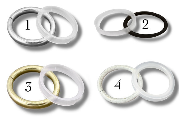 Кільця для карнизу безшумні KKG-9447 4см