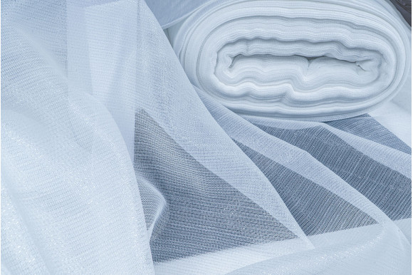 Тюль бамбук с люрексом Anita TSL-9455 белый Тюль бамбук с люрексом Anita TSL-9455 белый