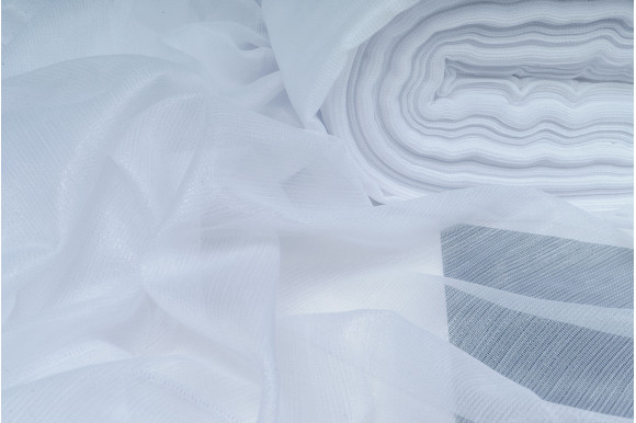 Тюль бамбук с люрексом Anita TSL-9455 белый Тюль бамбук с люрексом Anita TSL-9455 белый