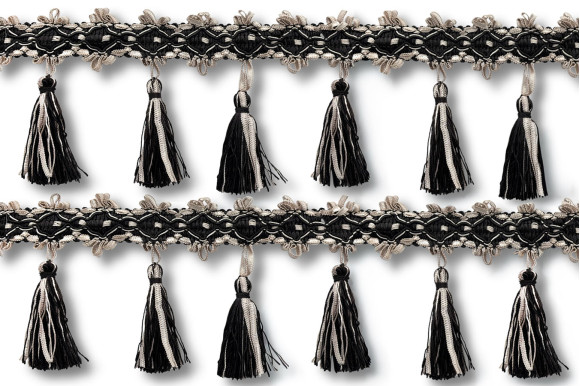 Бахрома для штор DL-9486 черно-бежевая Бахрома для штор DL-9486 черно-бежевая