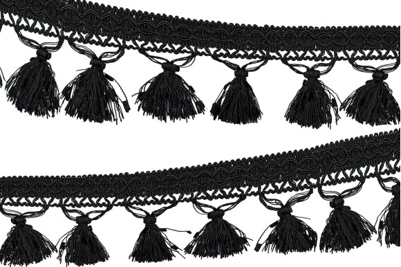 Бахрома для штор DL-9488 черная