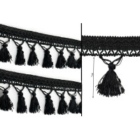 Бахрома для штор DL-9488 чорна