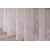 Тюль фатин з вишивкою Solar TFV-9495 білий