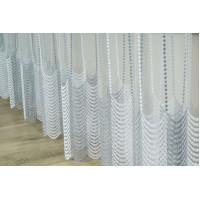 Тюль фатин з вишивкою Solar TFV-9498 сірий