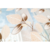 Тюль органза/коттон QS-48-09 коричневый отрез 2,0 метра