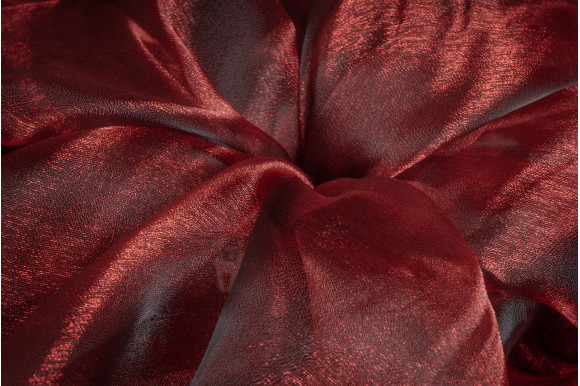 Тюль органза манка хамелеон бордовая