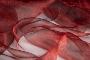 Тюль органза манка хамелеон бордова