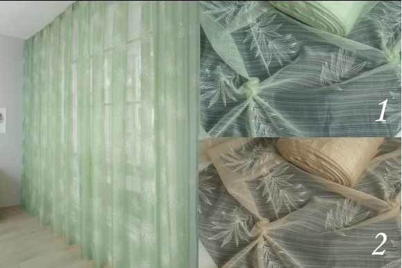 Тюль органза Листя TOG6-9506 Тюль органза Листя TOG6-9506