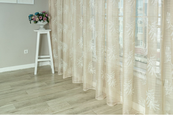 Тюль органза Листя TOG6-9506