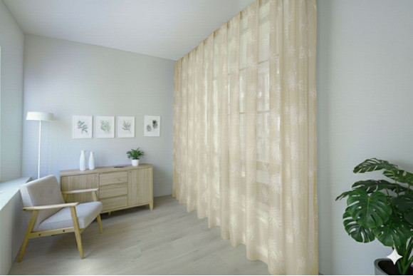 Тюль органза Листя TOG6-9506 Тюль органза Листя TOG6-9506