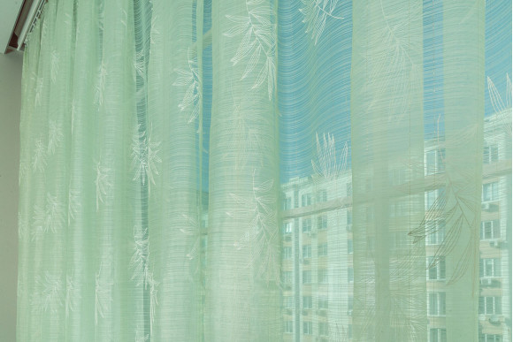 Тюль органза Листя TOG6-9506 Тюль органза Листя TOG6-9506