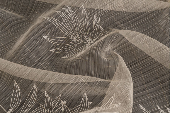 Тюль органза Листя TOG6-9506 Тюль органза Листя TOG6-9506