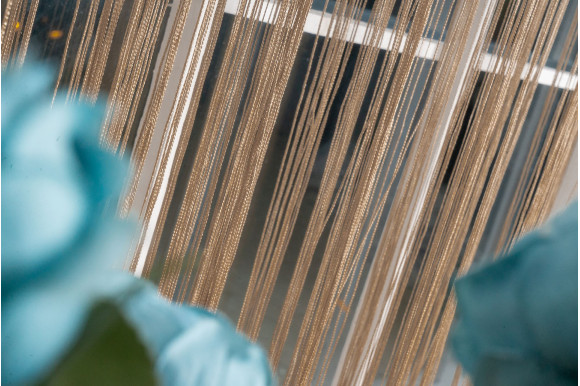 Штори-нитки однотонні бежеві