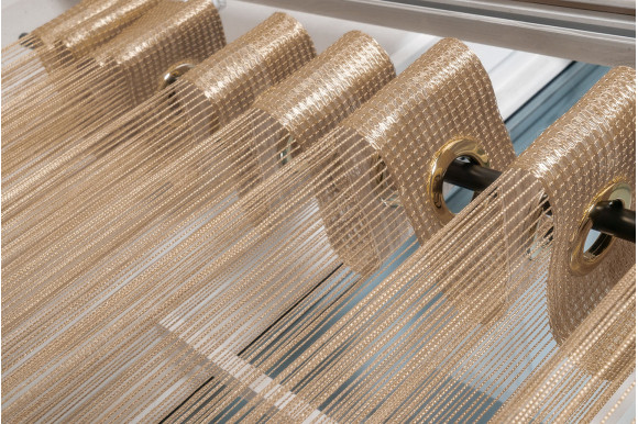 Штори-нитки однотонні бежеві