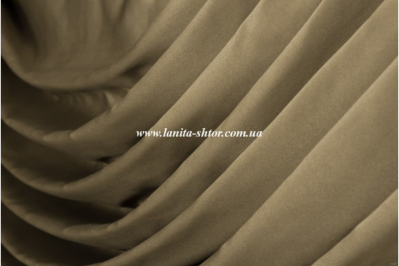 Ламбрекен коричневий сатиновий