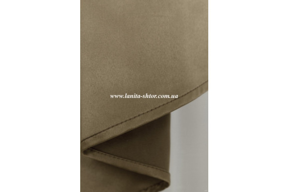 Ламбрекен коричневий сатиновий