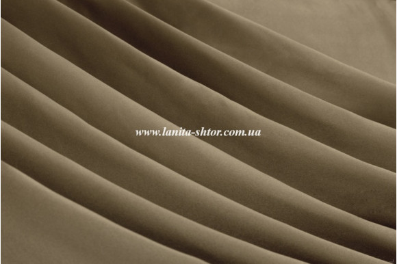 Ламбрекен коричневий сатиновий