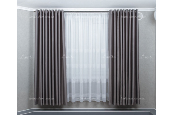 Штори блекаут сірий Elis SB-585 Штори блекаут сірий Elis SB-585