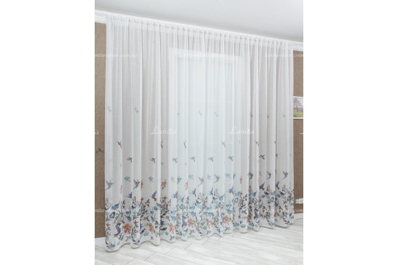 Готовый тюль лен с купоном Ungaro TTC-1981 2,50м/5,0м