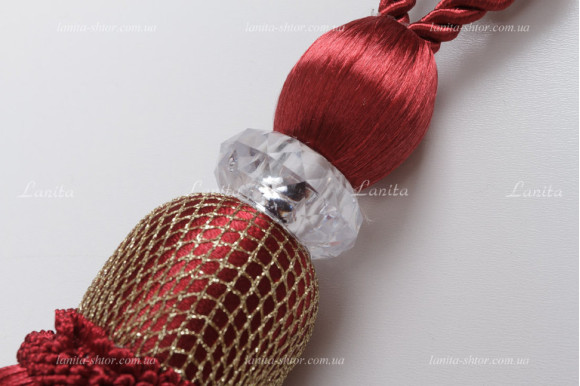 Кисти для штор KCS красно-бордовые