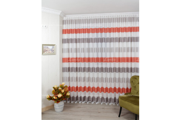 Тюль лен в полоску Benton TLP-8004