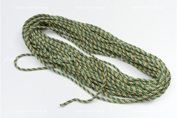 Шнур декоративный зеленый
