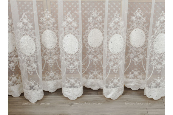 Готовый тюль фатин Agila GT-8105 2,50м/4,0м