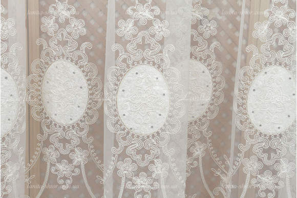 Готовый тюль фатин Agila GT-8105 2,50м/4,0м