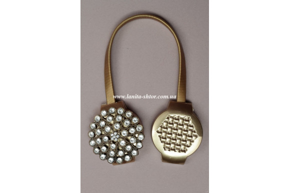 Магнит для штор Хризантема бронза