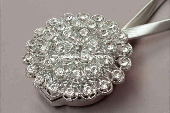 Магніт для штор Хризантема срібло