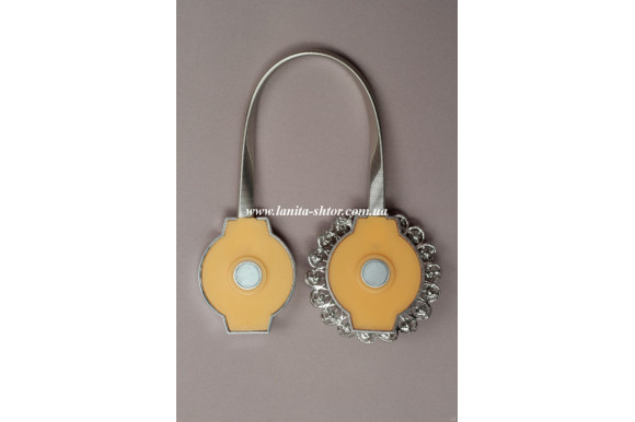 Магніт для штор Хризантема срібло