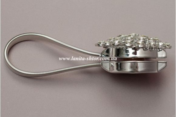 Магніт для штор Хризантема срібло