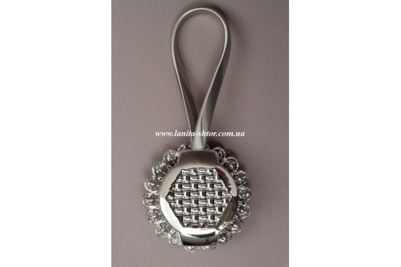 Магніт для штор Хризантема срібло