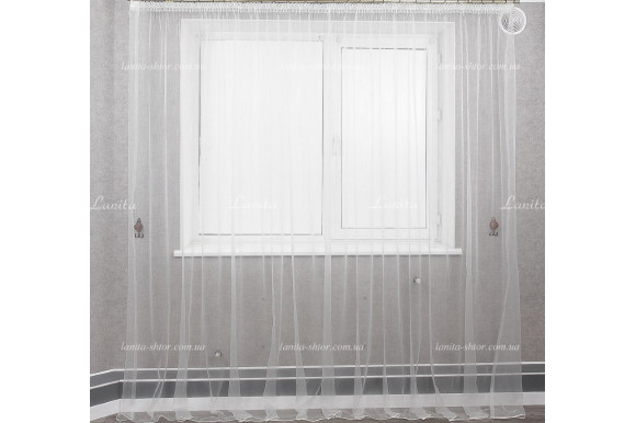 Готовый тюль органза белая 2,63м/5,0м