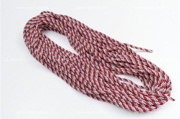 Шнур декоративний малиновий