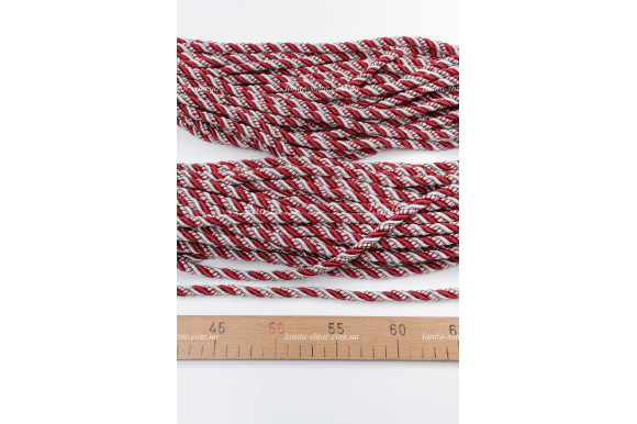 Шнур декоративний малиновий