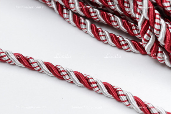 Шнур декоративний малиновий